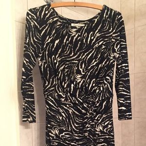 Kenneth Cole black and white print dress